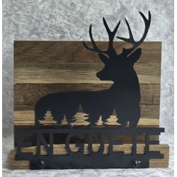 Servietten-Halter Hirsch/gräuchte Eiche