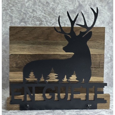 Servietten-Halter Hirsch/gräuchte Eiche