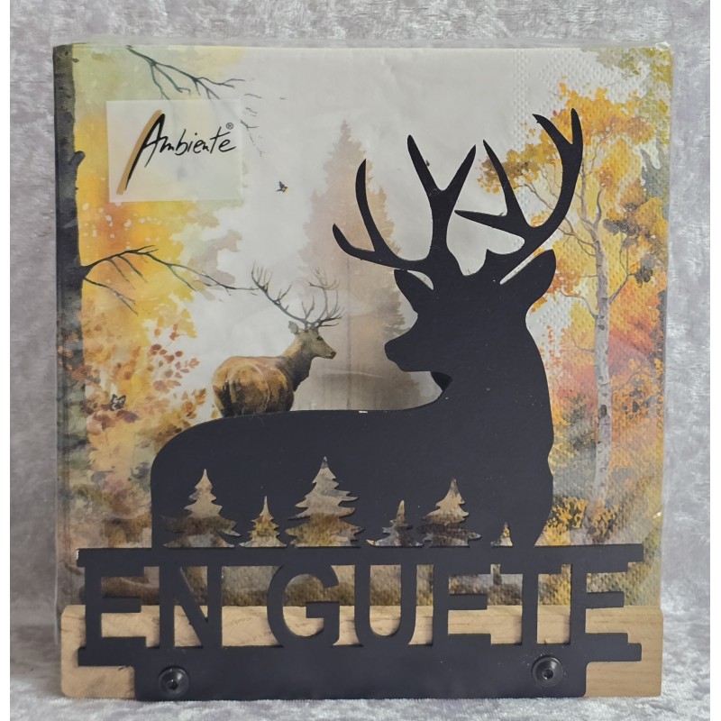 Servietten-Halter Hirsch/Eiche