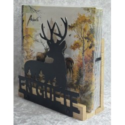 Servietten-Halter Hirsch/Eiche