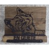 Servietten-Halter Katzen Kopf/Schoko Eiche