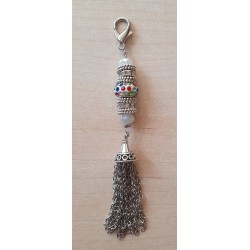 Schmuckanhänger mit Strassperlen bunt/weiss