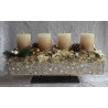 Adventsgesteck beige/braun