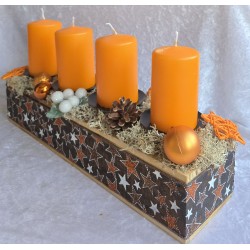 Adventsgesteck orange