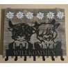 Garderobe Zwei lustige Hochlandrinder " Willkommen"