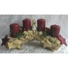 Adventsgesteck mit Engel/bordeaux