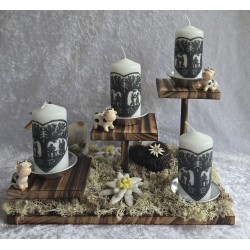 Adventsgesteck gestuft Alpenfeeling