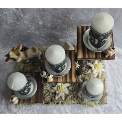 Adventsgesteck gestuft Alpenfeeling