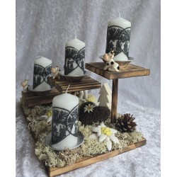 Adventsgesteck gestuft Alpenfeeling