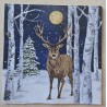 Serviette Hirsch im Winterwald