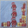 Serviette Drei Pinguine/Geschenke