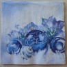 Serviette Blaue Weihnachts Kugeln