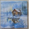 Serviette Haus am See/Winterlandschaft