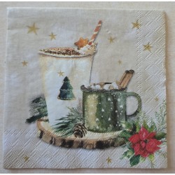 Serviette Tassen mit Heißgetränk/Weihnachts Stern