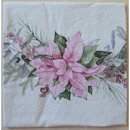 Serviette Rosa Weihnachts Stern