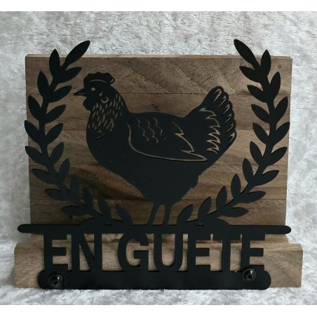 Servietten-Halter Huhn Schoko Eiche