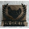 Servietten-Halter Huhn Schoko Eiche