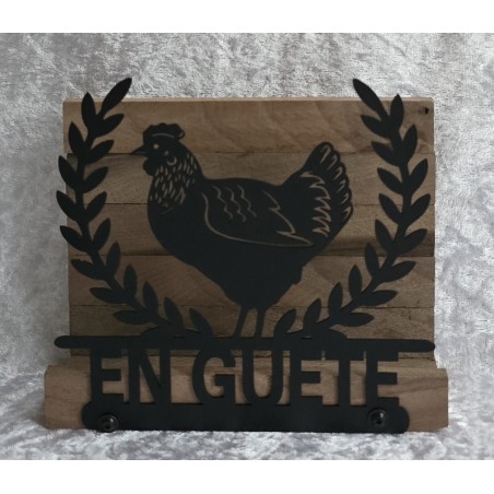 Servietten-Halter Huhn Schoko Eiche