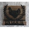 Servietten-Halter Huhn Schoko Eiche