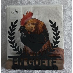 Servietten-Halter Huhn Schoko Eiche