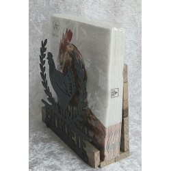 Servietten-Halter Huhn Schoko Eiche