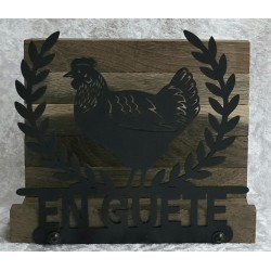 Servietten-Halter Huhn Geräuchte Eiche