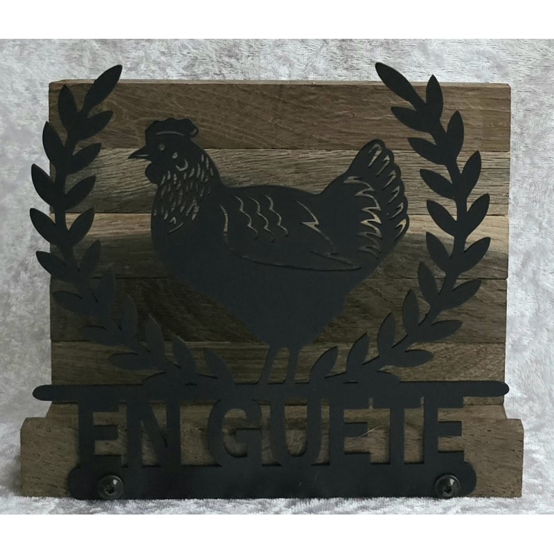 Servietten-Halter Huhn Geräuchte Eiche