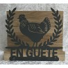 Servietten-Halter Huhn Eiche
