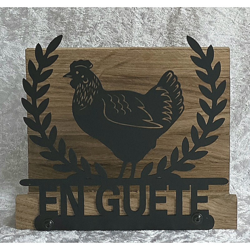 Servietten-Halter Huhn Eiche