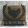 Servietten-Halter Huhn Eiche