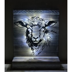 Schild stehend Schaf mit LEDs