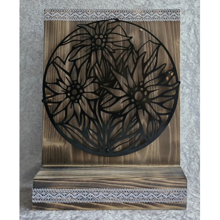 Schild stehend Edelweiss mit LEDs