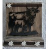 Schild stehend Kuh mit Kalb mit LEDs