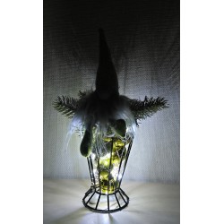 Weihnachts Deko Wichtel mit LEDs grün