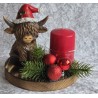 Weihnachts Deko Hochlandrind rot
