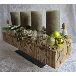 Adventsgesteck Engel/olive