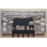 Schlüsselgarderobe Kuh mit Kalb