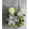 Weihnachts Kiste mit Kerze/Wichtel/hellgrün