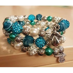 Wickelarmband türkis