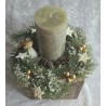 Weihnachts Kiste mit Kerze/Engel/braun/olive