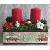 Weihnachts Kiste mit Kerzen/Autos/rot