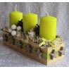 Weihnachts Kiste mit Kerzen/Engel/hellgrün