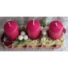 Weihnachts Kiste mit Kerzen/Engel/pink