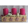Weihnachts Kiste mit Kerzen/Engel/pink