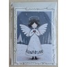 Karte Engel blau-creme 2