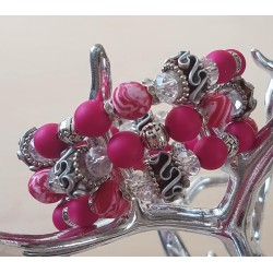 Wickelarmband pink mit Nespressokapseln