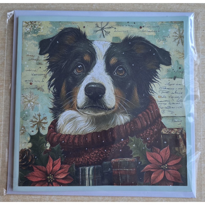Karte Weihnachts Hund 1