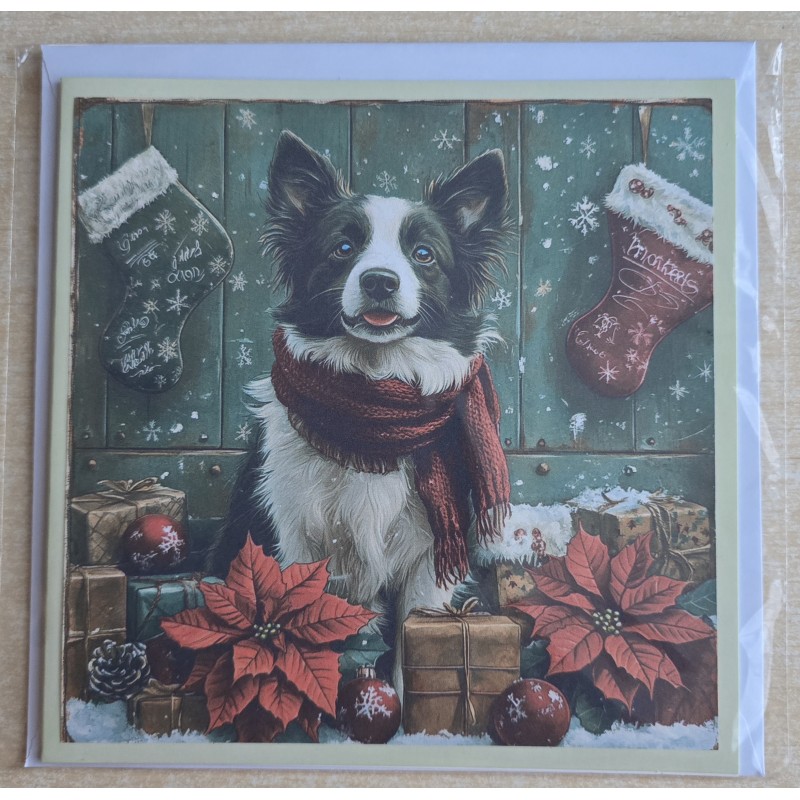 Karte Weihnachts Hund 4