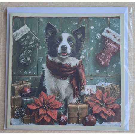 Karte Weihnachts Hund 4