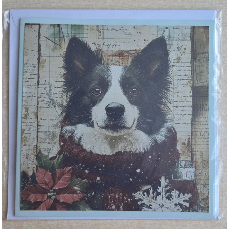 Karte Weihnachts Hund 6